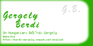 gergely berdi business card